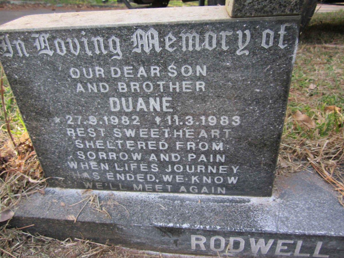 RODWELL Duane 1982-1983
