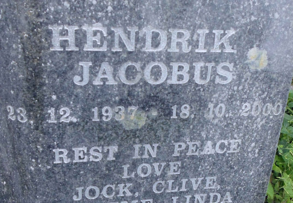 ROUX Hendrik Jacobus, le 1937-2000