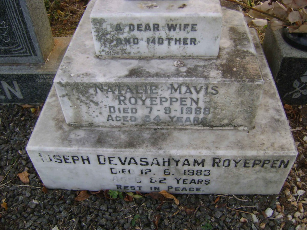 ROYEPPEN Natalie Mavis -1968 :: ROYEPPEN Joseph Devasahyam -1983