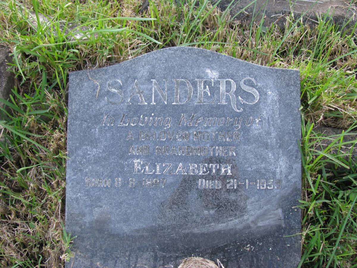 SANDERS Elizabeth 1897-1959