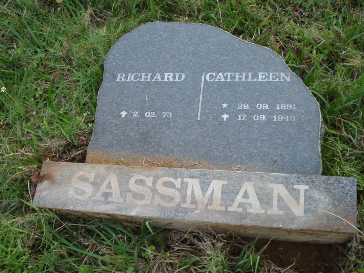 SASSMAN Richard -1973 &amp; Cathleen 1891-1943