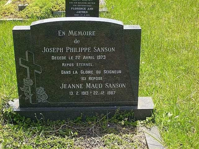 SANSON Joseph Philippe  -1973 &amp; Jeanne Maud 1913-1987
