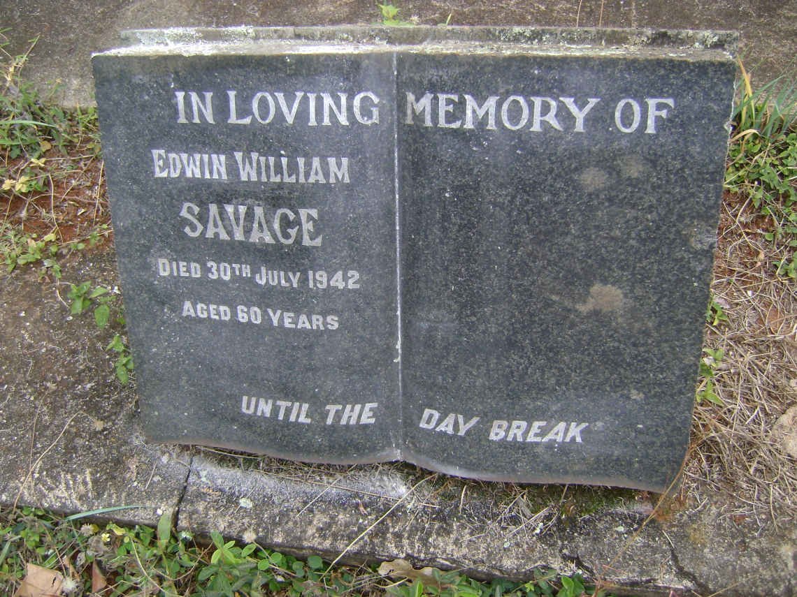 SAVAGE Edwin William -1942