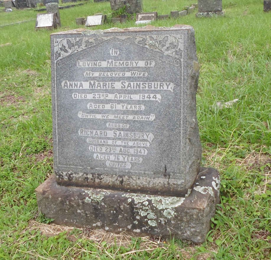 SAINSBURY Richard -1947 &amp; Anna Marie -1944