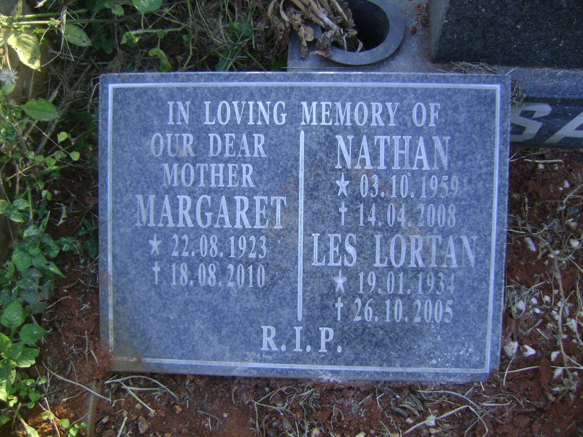 SAMUELS Margaret 1923-2010 :: SAMUELS Nathan 1959-2008 :: LORTAN Les 1934-2005