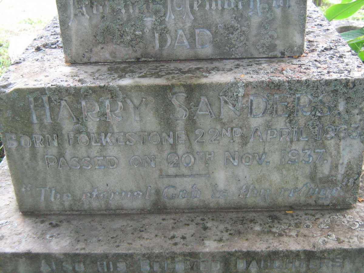 SANDERS Harry 1863-1937 &amp; Violet Ellen -1968