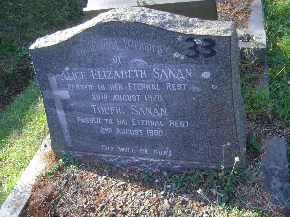 SANAN Toufic -1980 &amp; Alice Elizabeth -1970