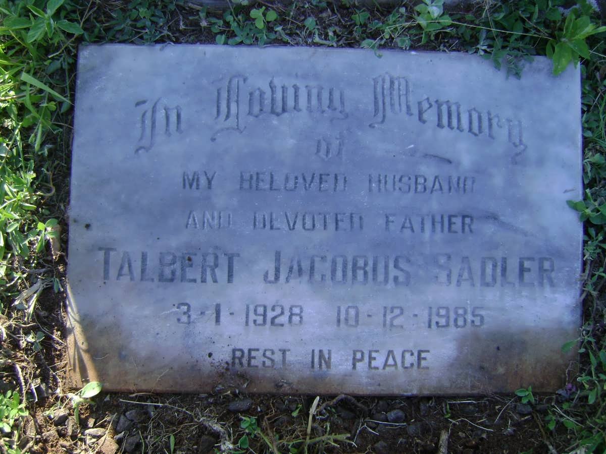 SADLER Talbert Jacobus 1929-1985
