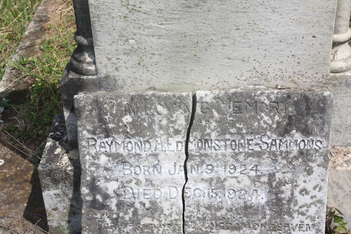 SAMMONS Raymond A. Edmonstone 1924-1924