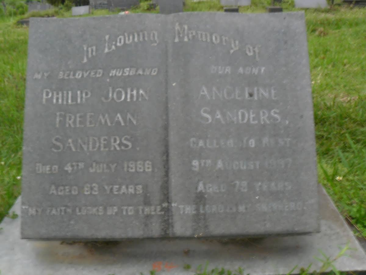 SANDERS Philip John Freeman -1966 &amp; Angeline -1997