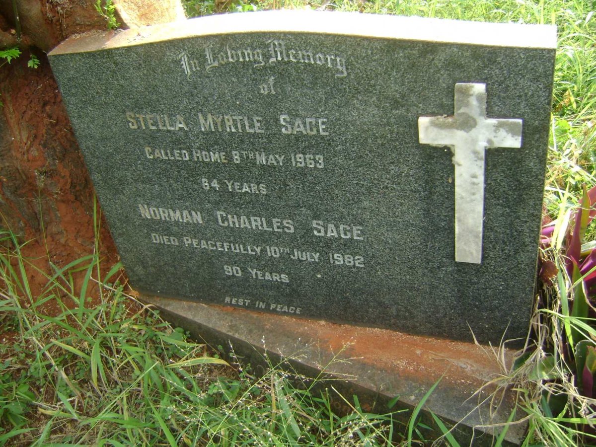 SAGE Norman Charles -1982 &amp; Stella Myrtle -1963