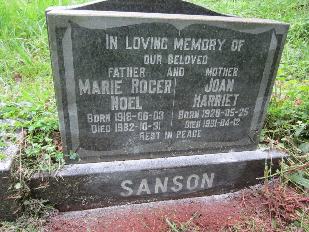 SANSON Marie Roger Noel 1918-1982 &amp; Joan Harriet 1928-1991
