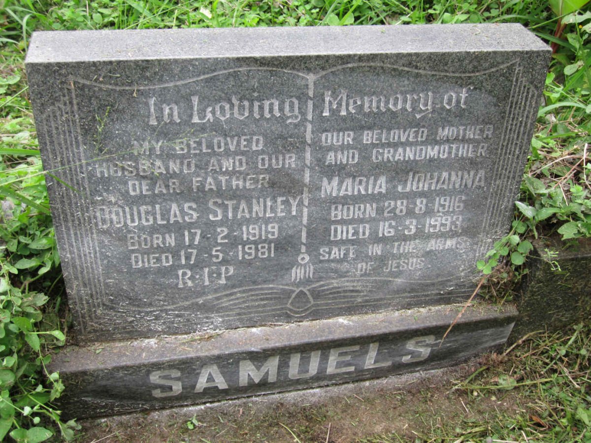 SAMUELS Douglas Stanley 1919-1981 &amp; Maria Johanna 1916-1993