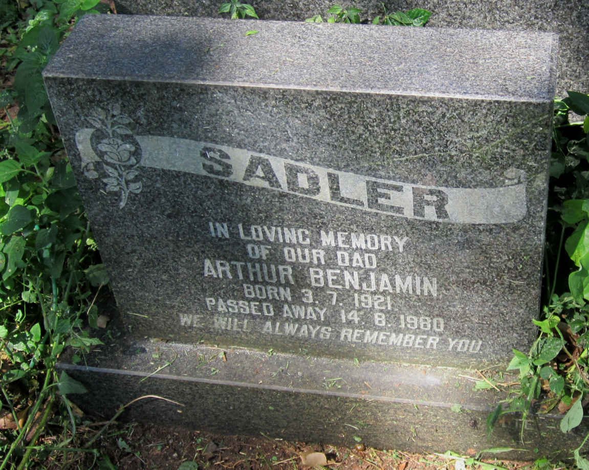 SADLER Arthur Benjamin 1921-1980