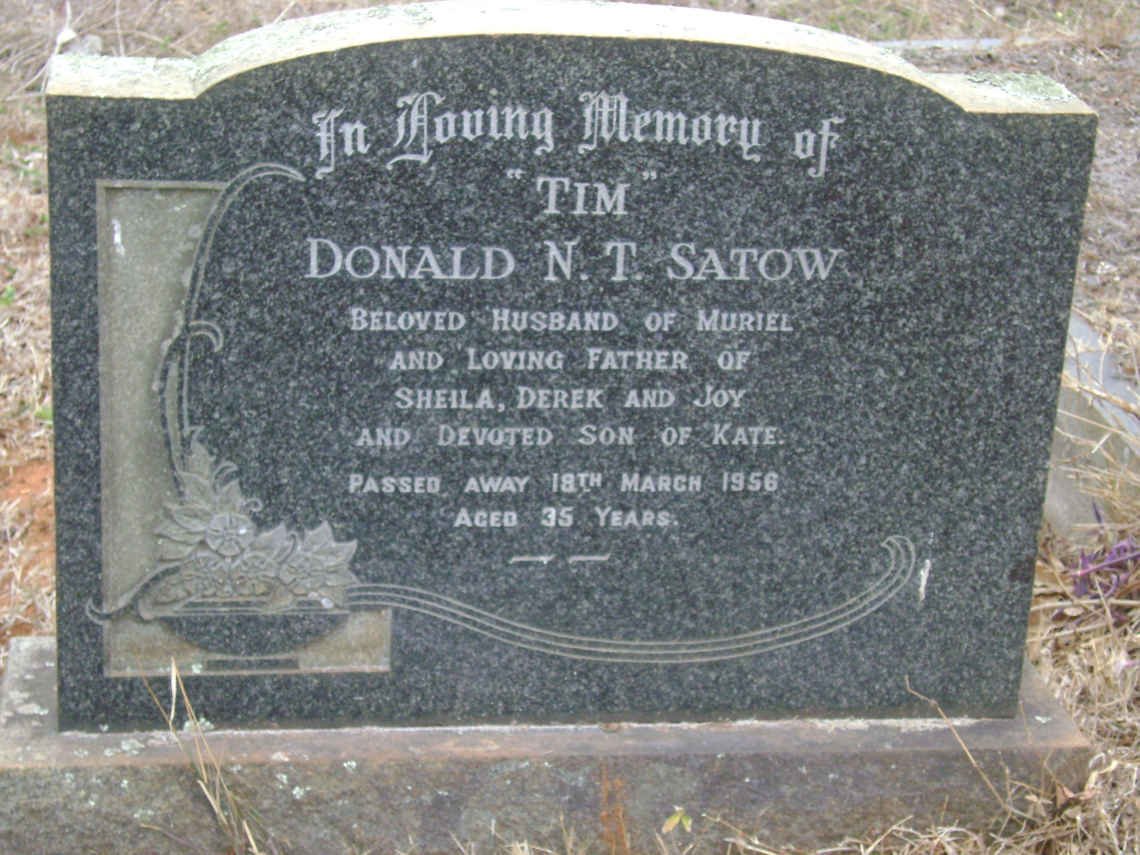 SATOW Donald N.T. -1956