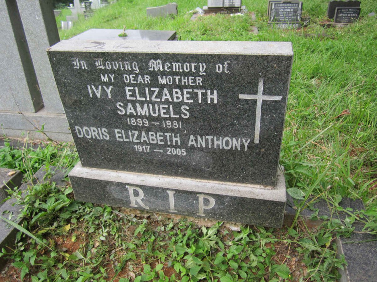SAMUELS Ivy Elizabeth 1899-1981 :: ANTHONY Doris Elizabeth 1917-2005