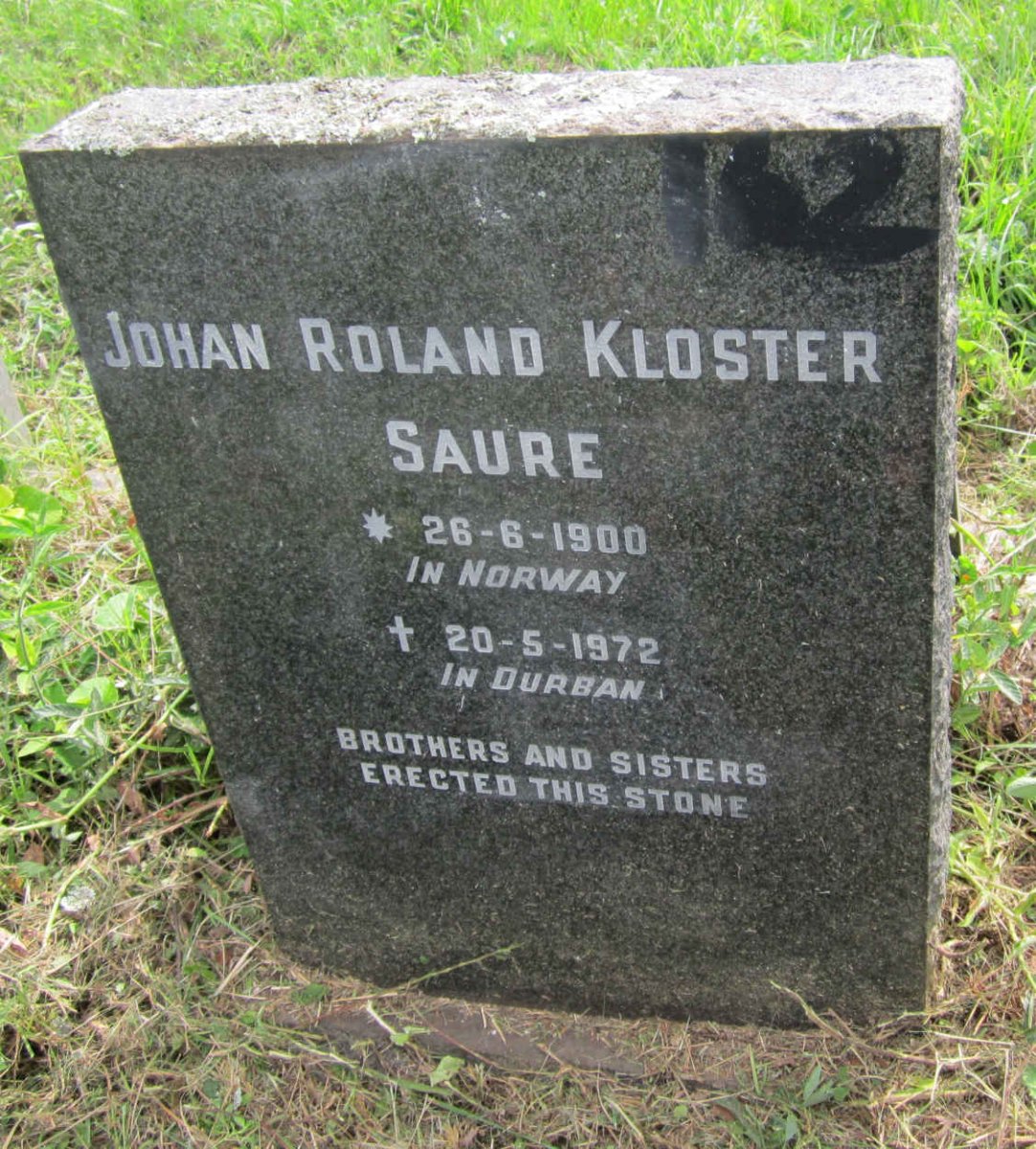 SAURE Johan Roland Kloster 1900-1972