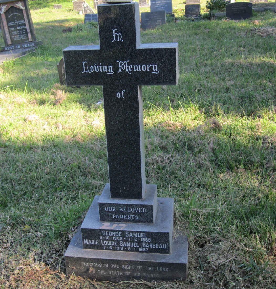SAMUEL George 1908-1969 &amp; Marie Louise BARBEAU 1916-1987