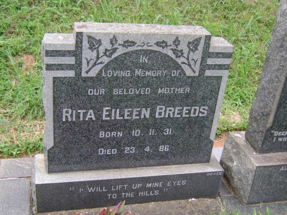 BREEDS Rita Eileen 1931-1986