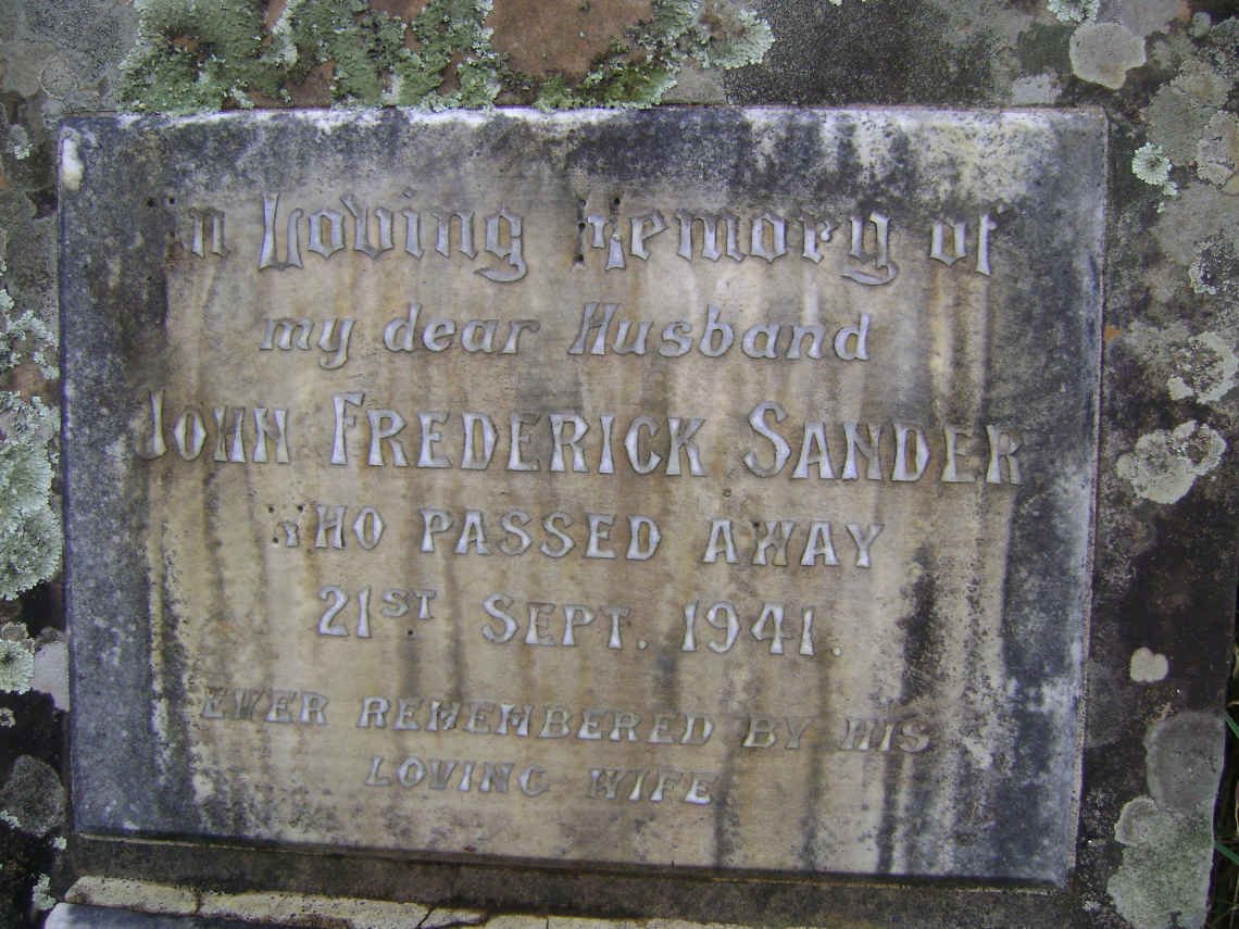 SANDER John Frederick -1941