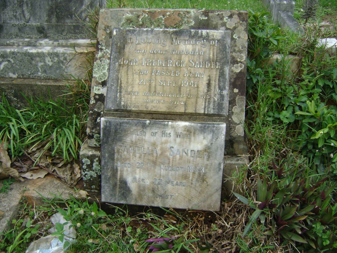 SANDER John Frederick -1941 &amp; Isabella -1943