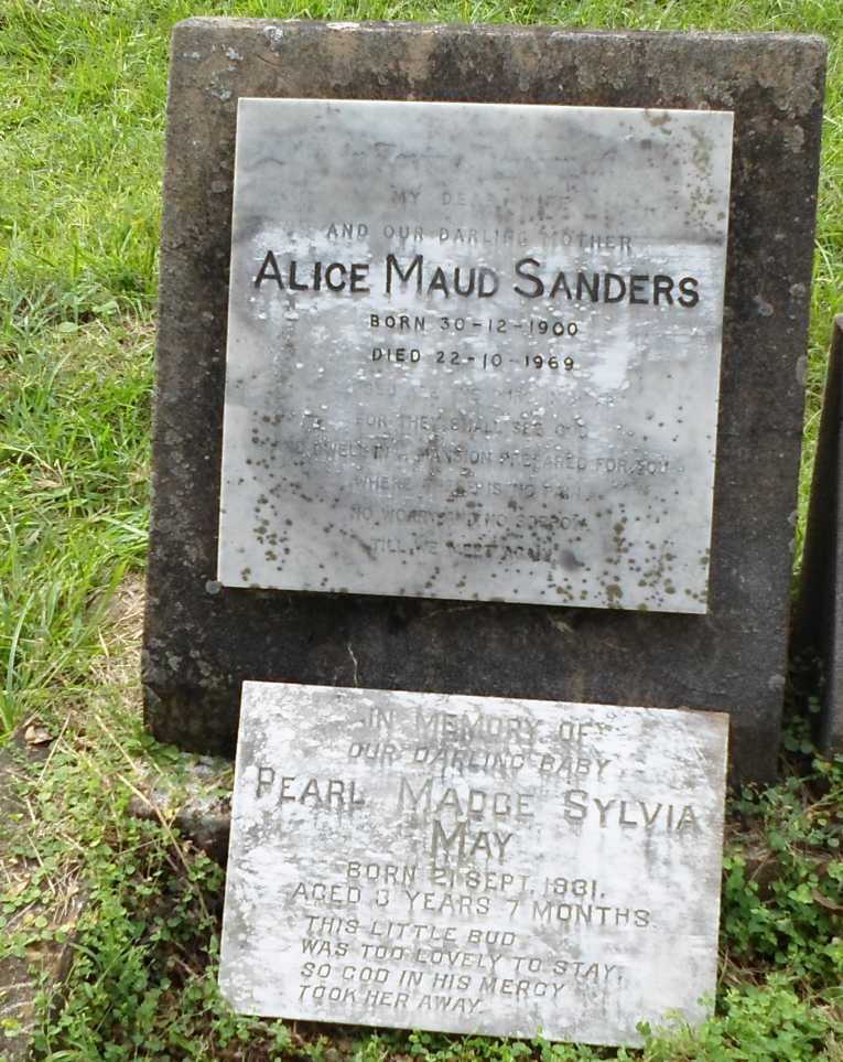 SANDERS Alice Maud 1900-1969 :: MAY Pearl Madge Sylvia -1931