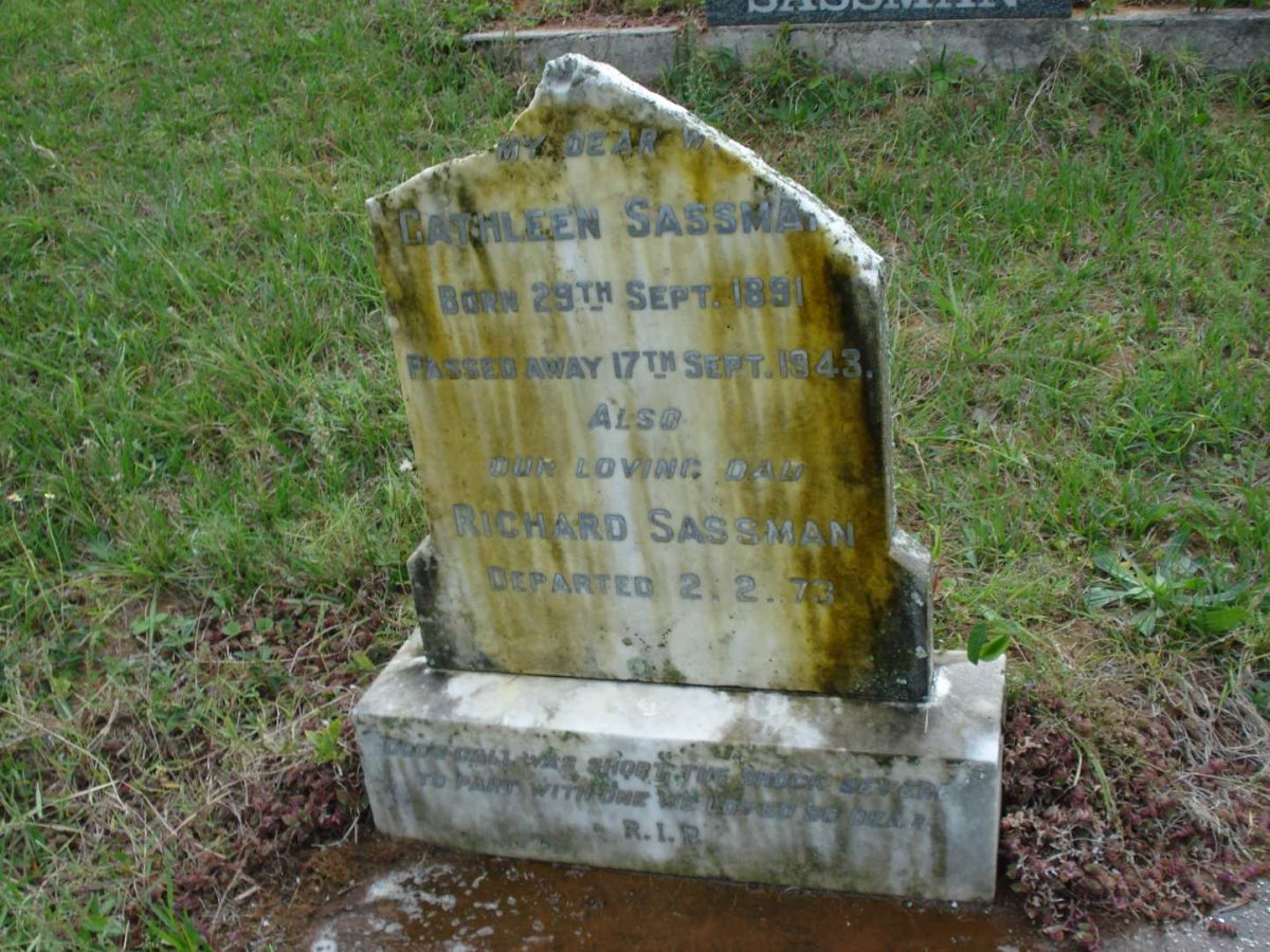 SASSMAN Richard -1973 &amp; Cathleen 1891-1943