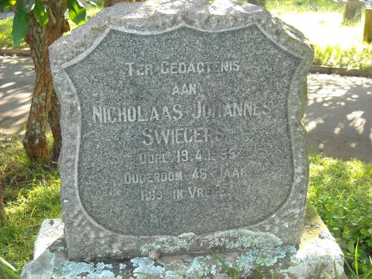 SWIEGERS Nicholaas Johannes -1955