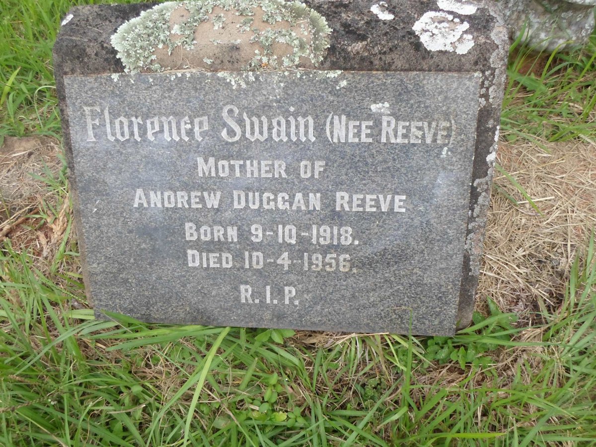 SWAIN Florence nee REEVE 1918-1956