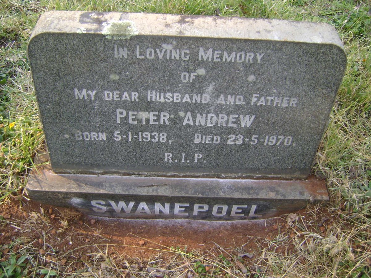SWANEPOEL Peter Andrew 1938-1970