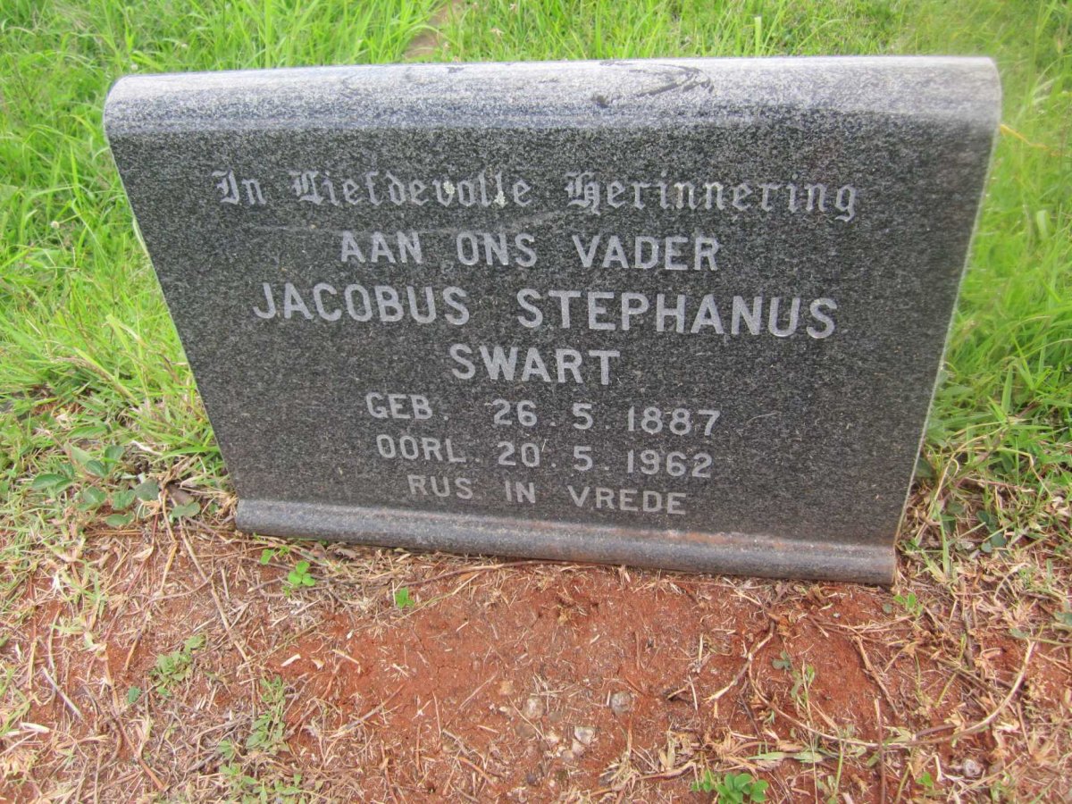 SWART Jacobus Stephanus 1887-1962