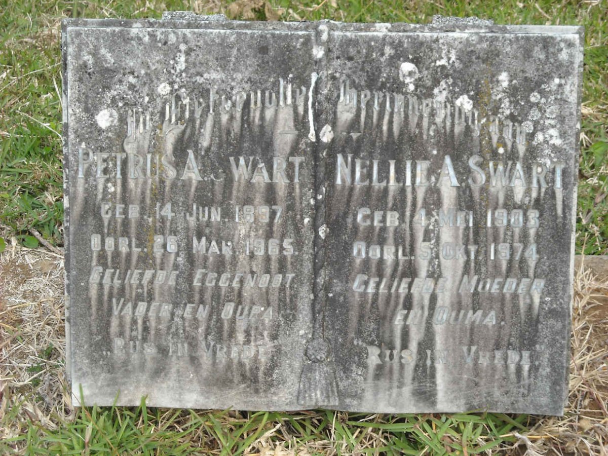 SWART Petrus A. 1897-1965 &amp; Nellie A. 1903-1974