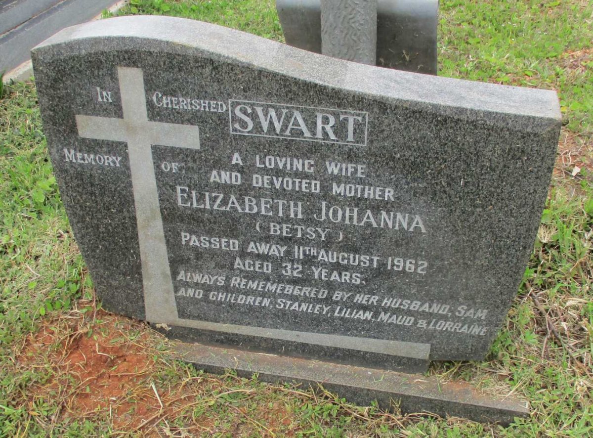 SWART Elizabeth Johanna -1962