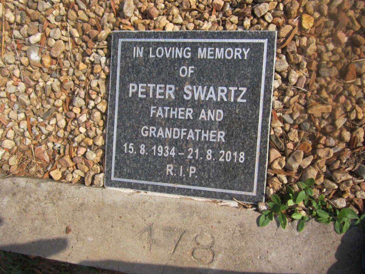 SWARTZ Peter 1934-2018