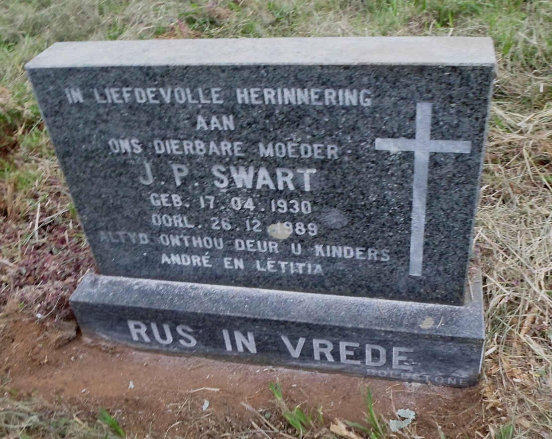 SWART J.P. 1930-1989