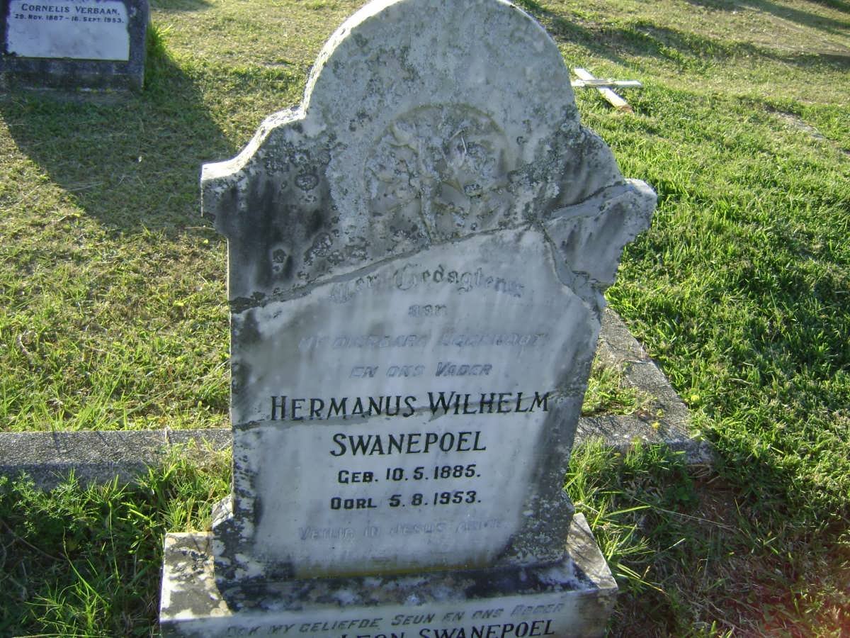 SWANEPOEL Hermanus Wilhelm 1885-1953 :: SWANEPOEL Rodney Leon 1941-1959