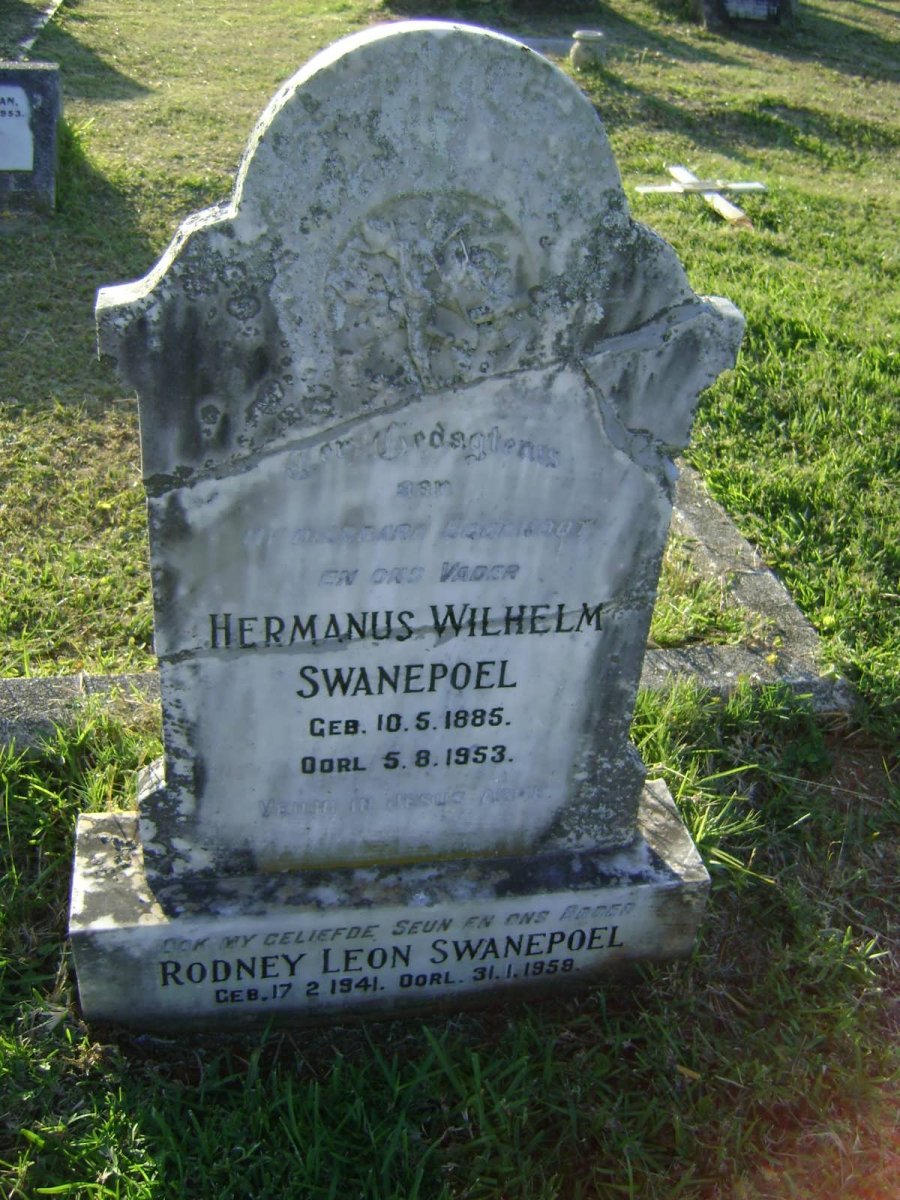 SWANEPOEL Hermanus Wilhelm 1885-1953 :: SWANEPOEL Rodney Leon 1941-1959