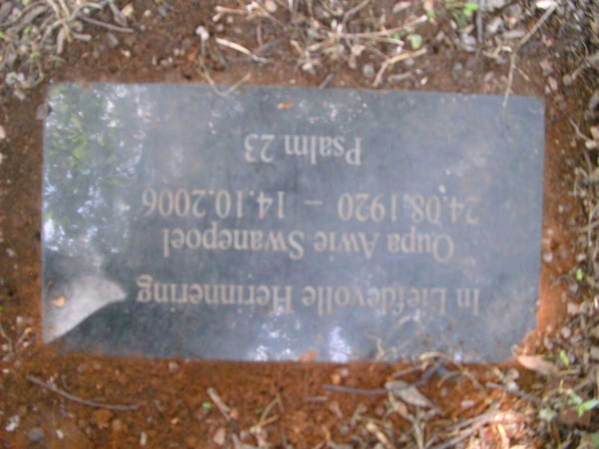 SWANEPOEL Awie 1920-2006 