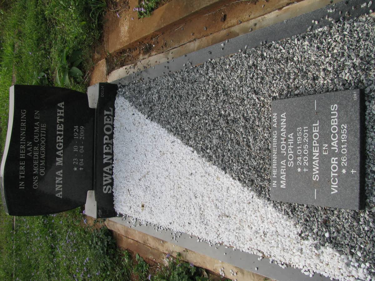SWANEPOEL Victor Jacobus 1952- &amp; Maria Johanna Sophia 1953-2011 :: SWANEPOEL Anna Magrietha 1924-2009