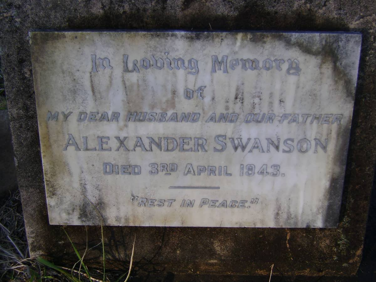 SWANSON Alexander -1943