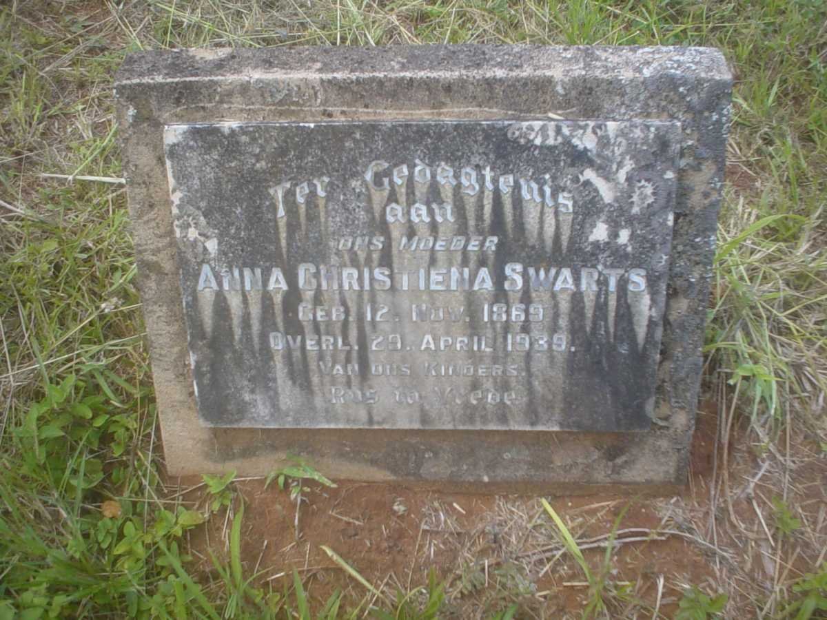 SWARTS Anna Christiena 1869-1939