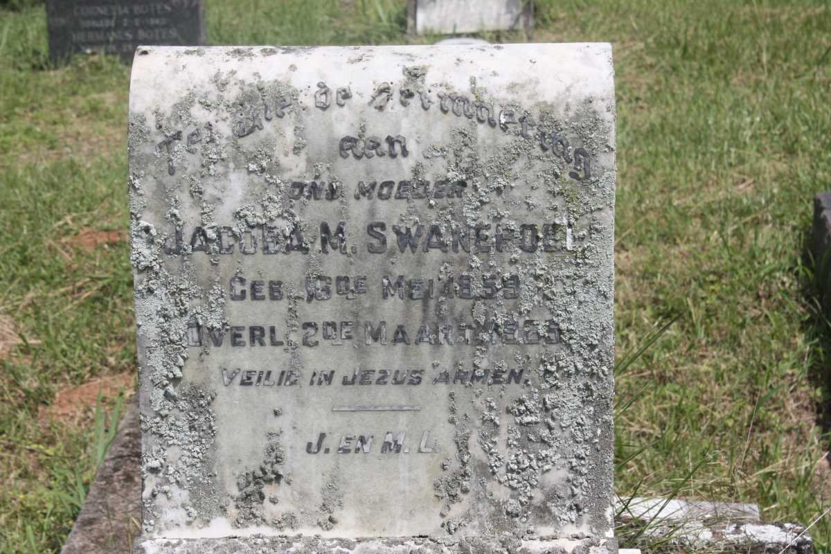 SWANEPOEL Jacoba M. 1859-1925