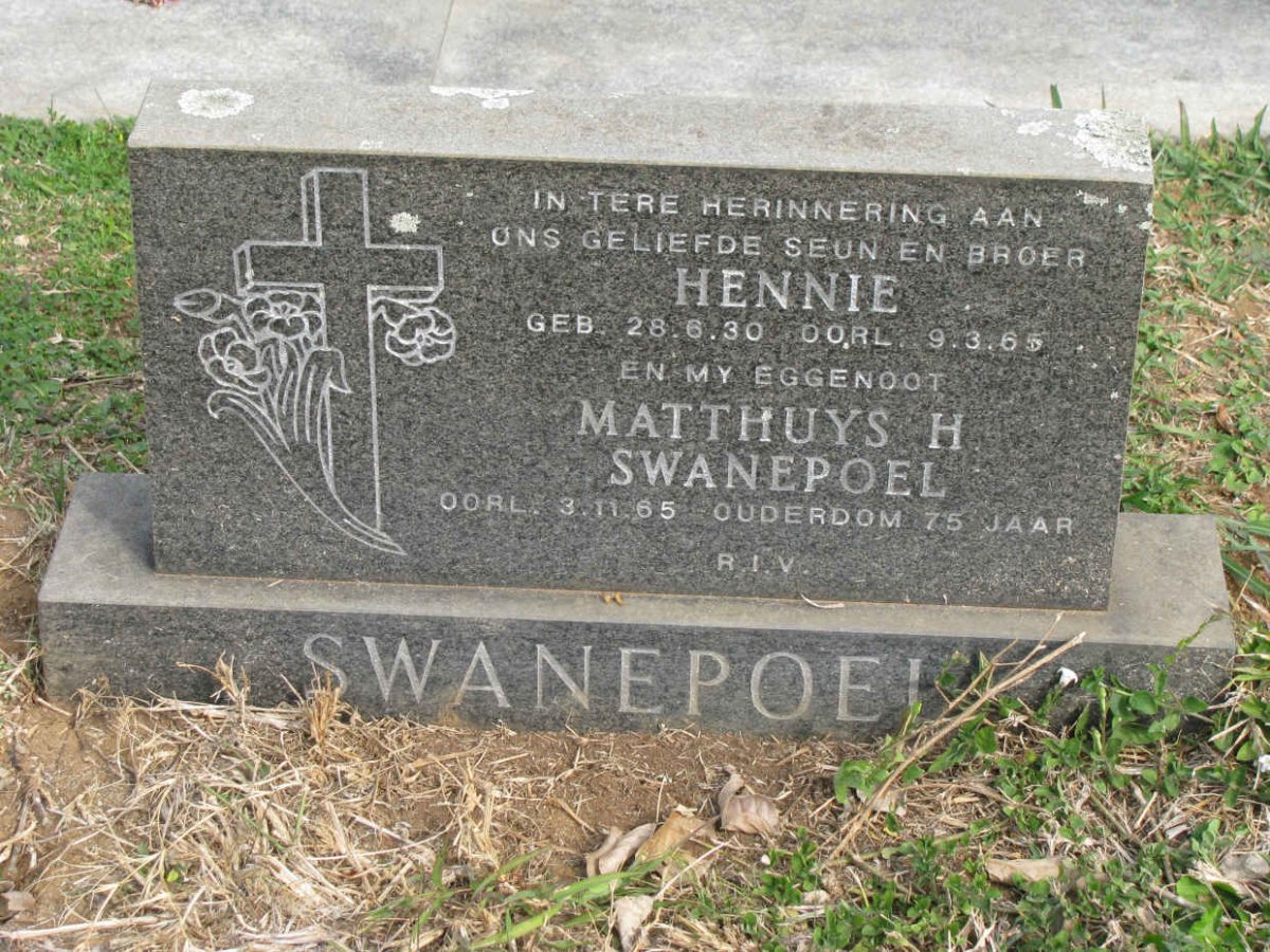 SWANEPOEL Matthuys H. -1965 :: SWANEPOEL Hennie 1930-1965