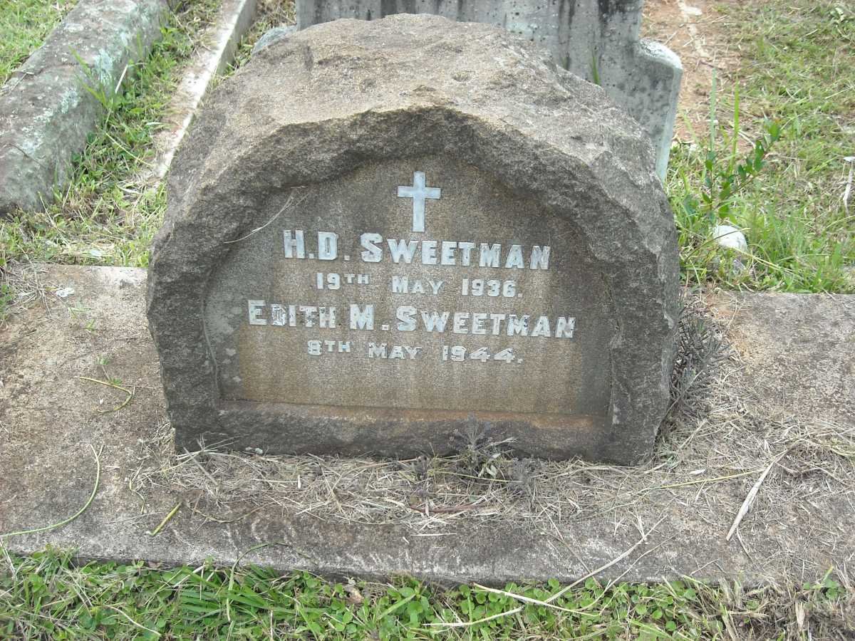 SWEETMAN H.D. -1936 &amp; Edith M. -1944