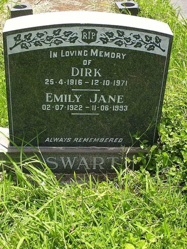 SWART Dirk 1916-1971 &amp; Emily Jane 1922-1993