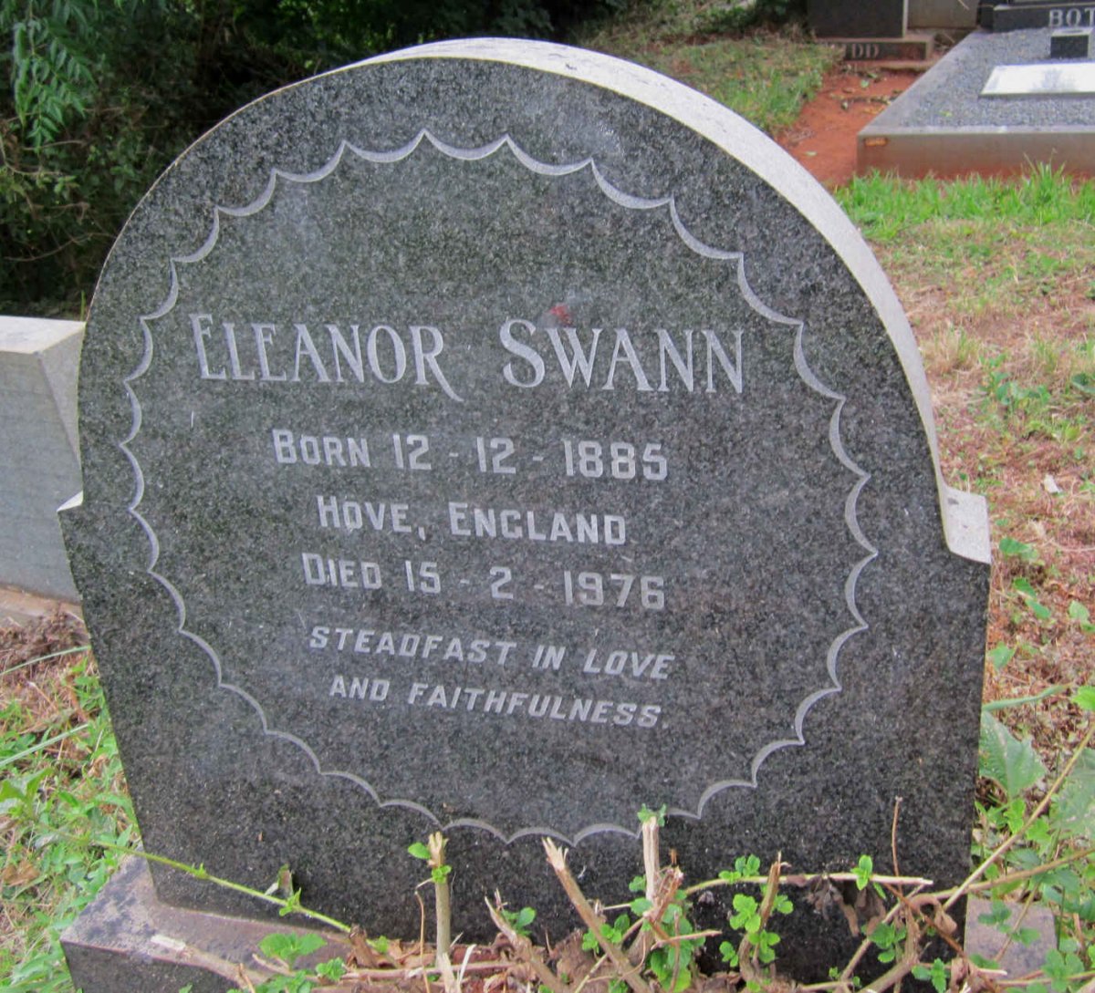 SWANN Eleanor 1885-1976