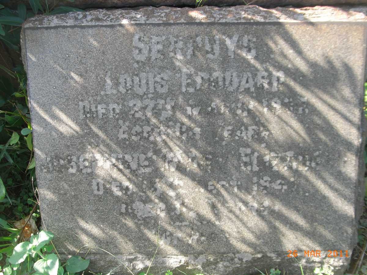 SERRUYS Louis Edouard -1936 &amp; Josephine Mary Elizabeth -1947