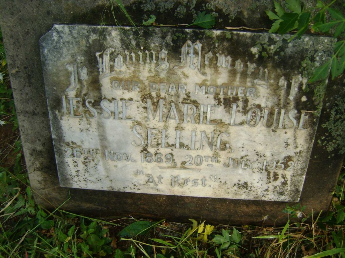 SELLING Jessie Marie Louise 1869-1952