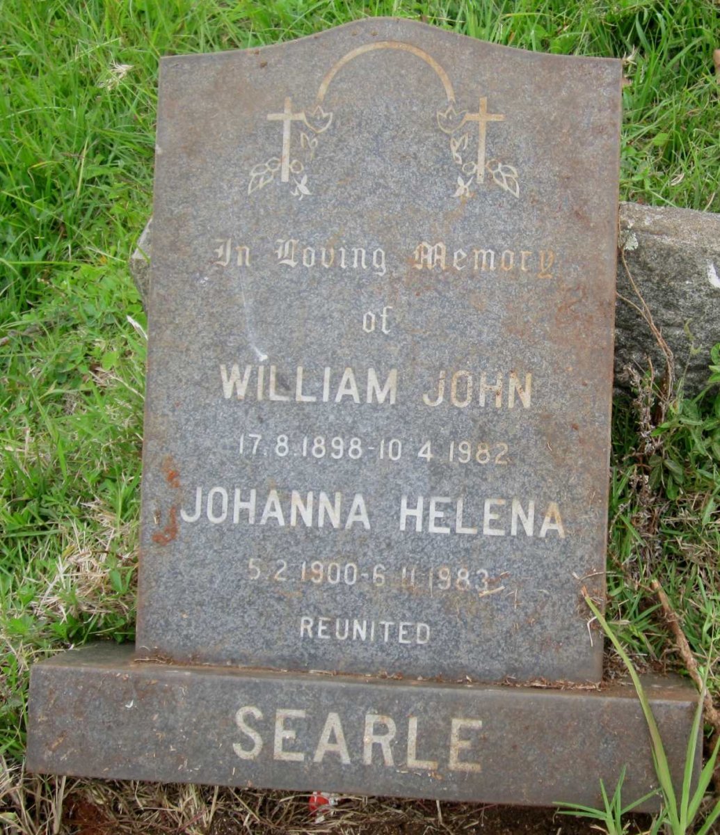 SEARLE William John 1898-1982 &amp; Johanna Helena 1900-1983
