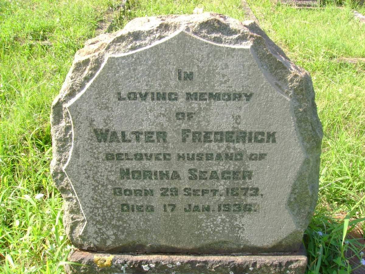 SEAGER Walter Frederick 1873-1936